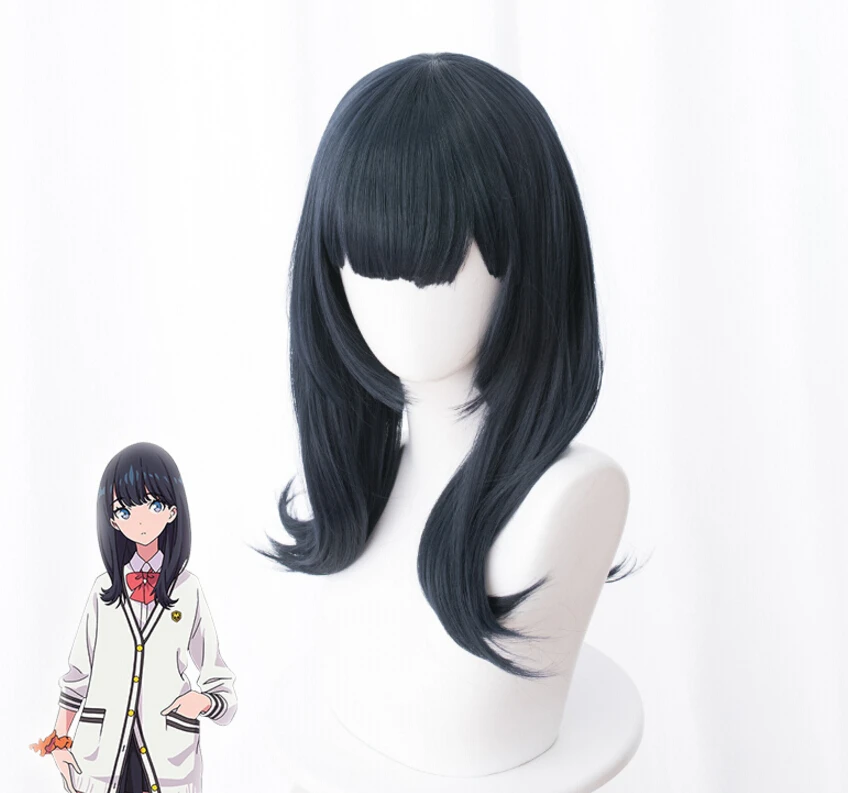 Takarada Rikka косплей парик SSSS. GRIDMAN длинные чернила синие волосы синтетический для