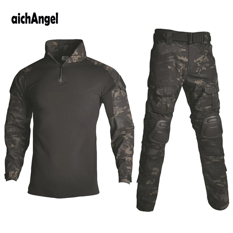  BDU Tactical Camouflage Military Uniform Clothes Suit Men US Army clothes Airsoft Military Combat S