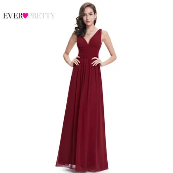 Evening Dresses Double V Black Elegant Long Formal Gown EP09016 Ever Pretty 2017 Vestido Longo Evening Dresses