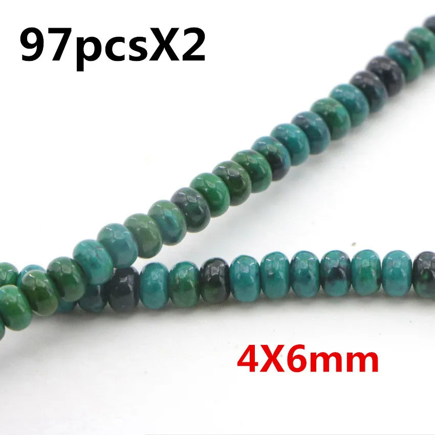 2 High Quality 4-12mm Dark green semi-precious Abacus Phoenix stone loose beads for DIY Fashion charms  (21)