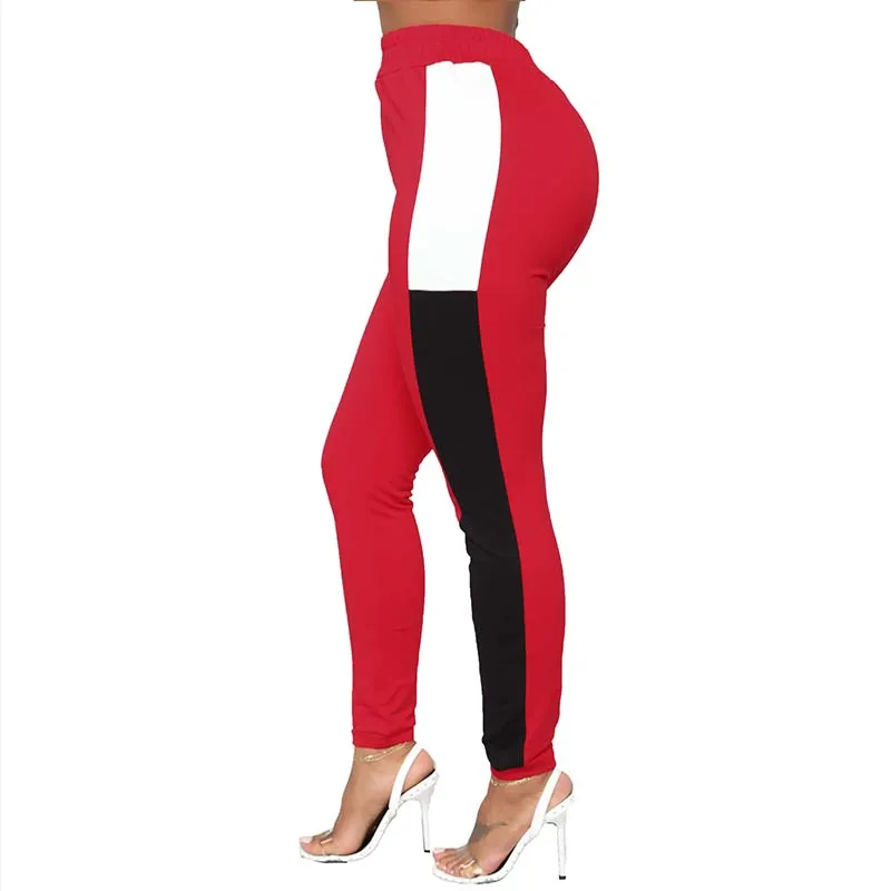 

2019 Fashion Slim Joggers Women Trousers High Waist Elastic Casual Sportswear Running Skinny Fitness Pants Ladies Harem Pant Red