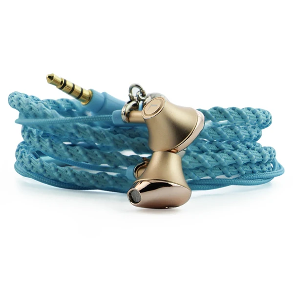 Wired Bracelet Earbuds Earphones With Microphone Remote 3.5mm Fabric Braided Earphone For iPhone and Android P30 | Электроника