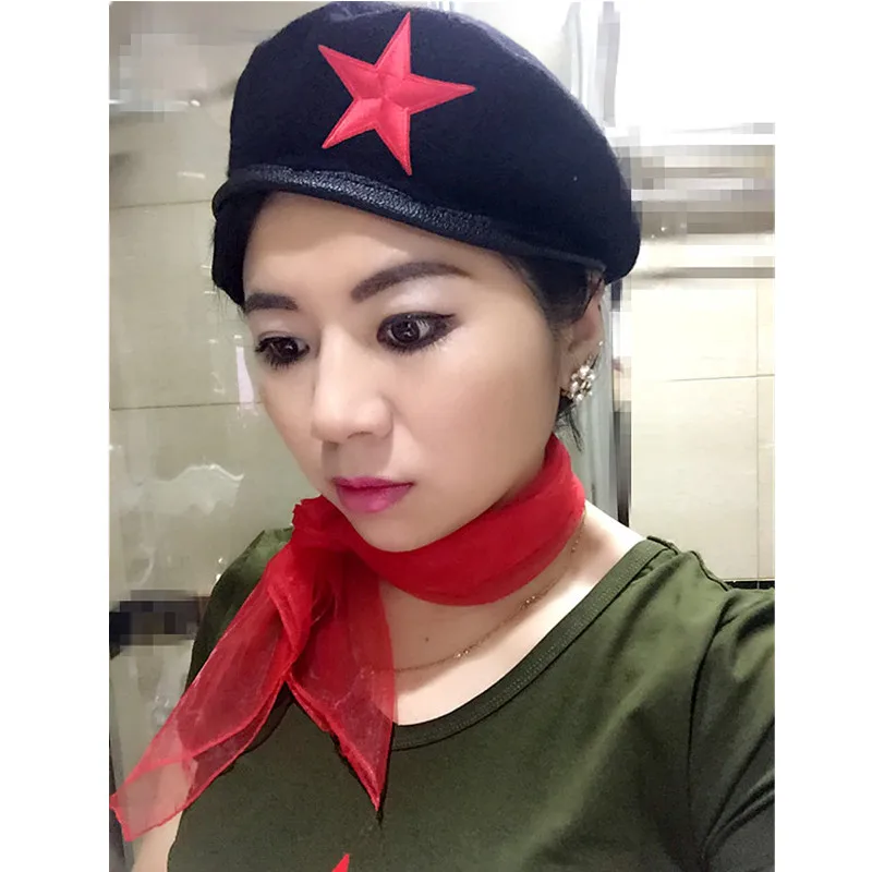 wool beret mens High Quality Wool Berets fashion Army cap Star Emblem Sailor Dance Performance Hat Trilby chapeau for men women unisex GH-400 mens fleece beret