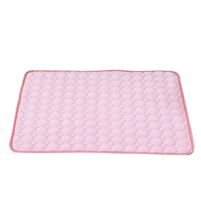 Petshy Pet Pad летний охлаждающий матрас собачьи матрасы-лежанки охлаждающая подушка для домашних животных холодный шелк влагостойкий кулер Матрас Подушка для щенка Спящая - Цвет: Pink