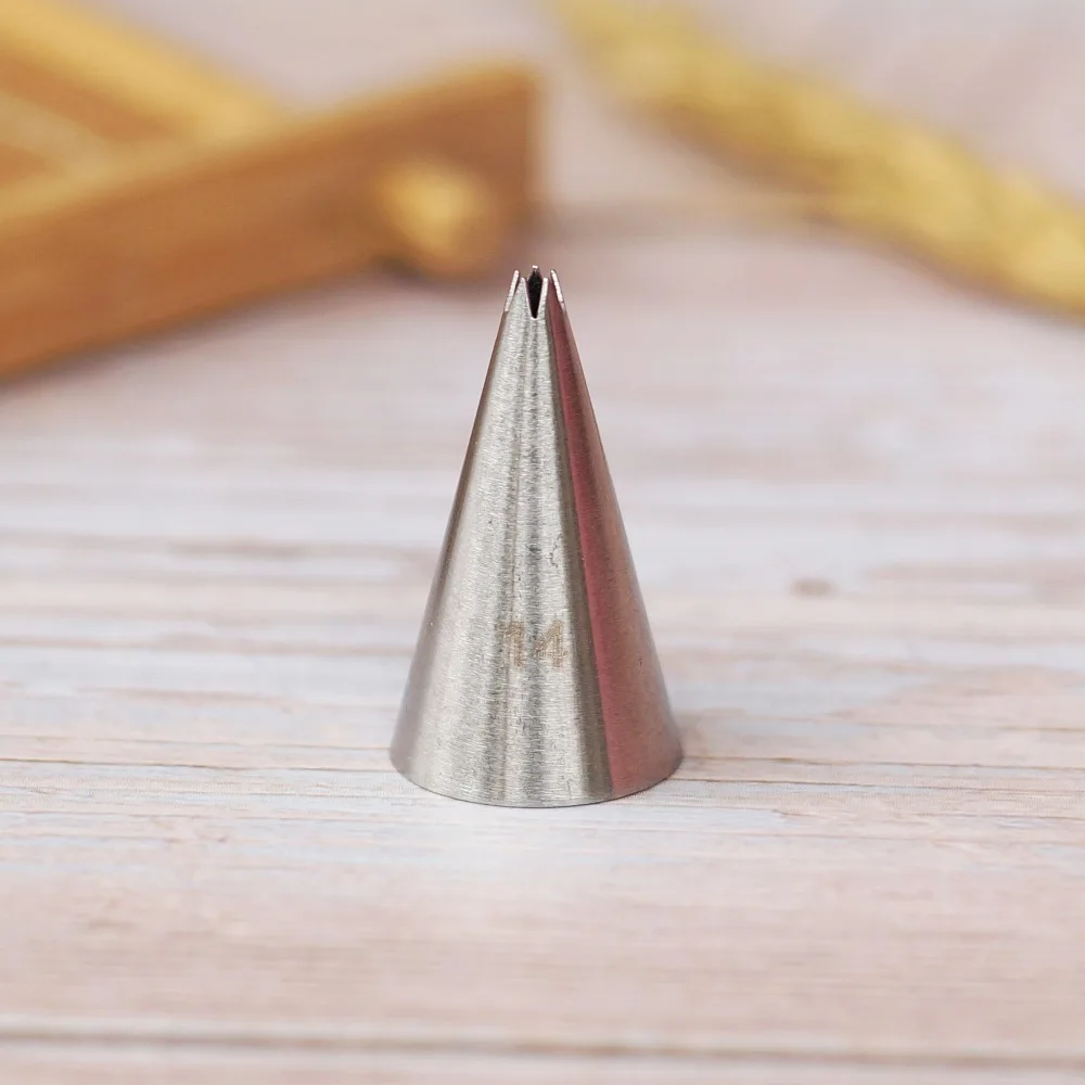 #13-18 Open Star Icing Nozzle Stainless Steel Small Size Piping Tip Cake Decorating Tips Royal Icing Pastry Tip Tools Bakeware cake decorating tip set,cake icing nozzles,baking nozzle set,cake decorating nozzle set