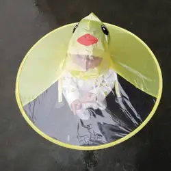 Креативная непромокаемая шляпа с рисунком утки, складной детский плащ, накидка-зонтик, милое дождевик, универсальный плащ для мальчиков и