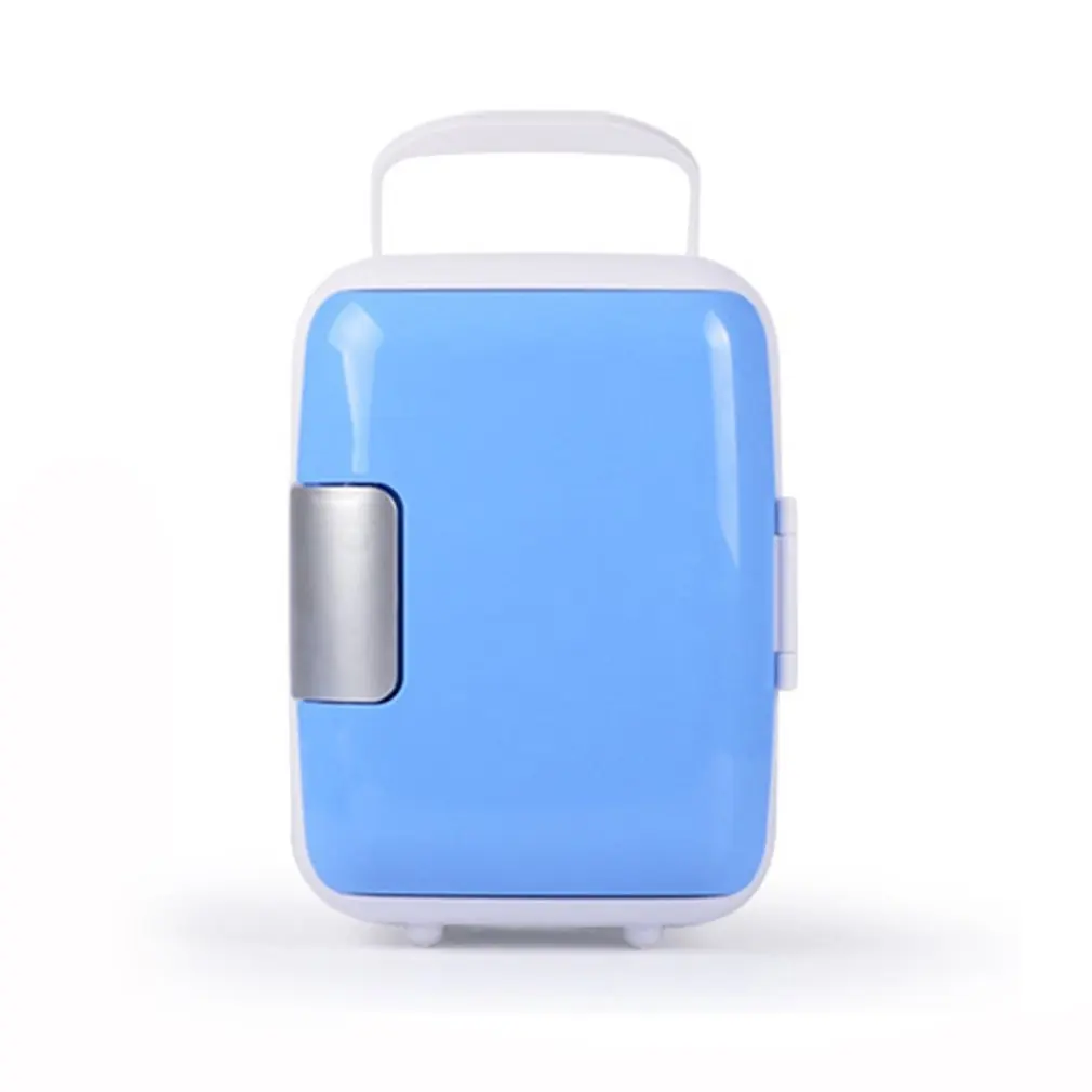 

4L Portable Fridge Car RefrigeratorTwo Layers Cans Beer Cooler Heating Box with Handle 220V/12V Eletric Household Drop Shipping