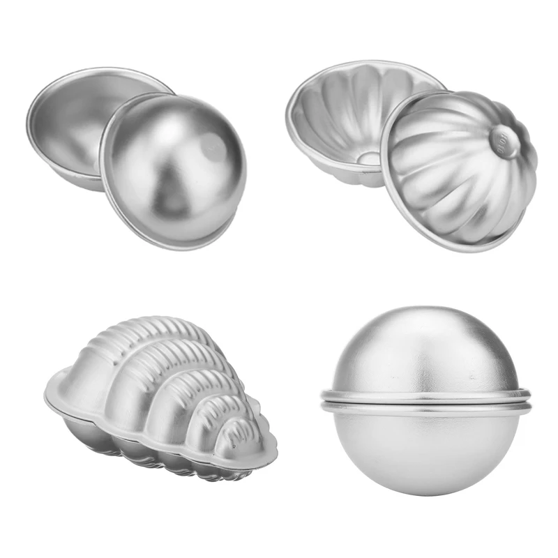 2 pcs/8 pcs الألومنيوم سبائك حمام القنابل العفن ملح استحمام قنبلة العفن 3D الكرة المجال شكل DIY الاستحمام أداة اكسسوارات