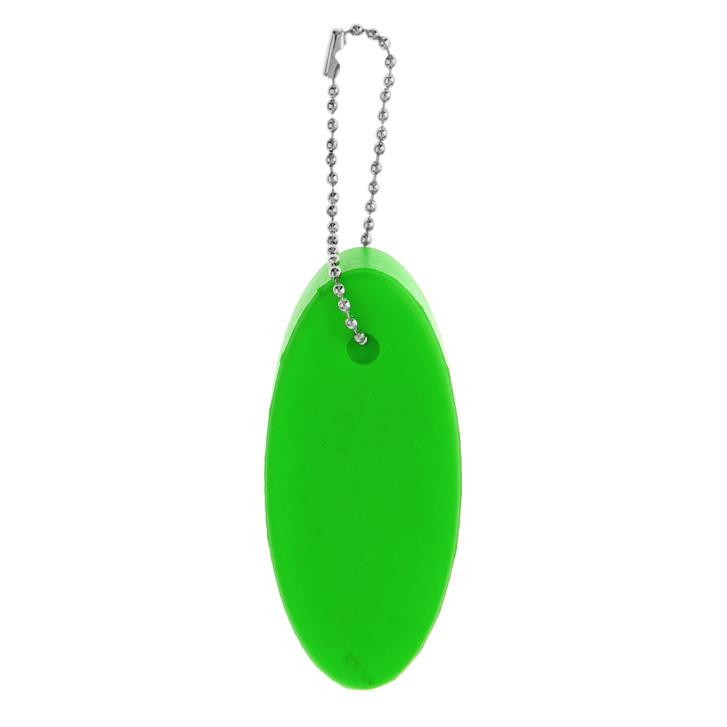 Water Sports Beach Seaside Sailing Yachting Boating Foam Floating Oval Keychain Keyring Key Chain Key Float Buoy - Multi Colors