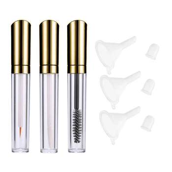 

Mayitr 3.5ml Portable Empty Tubes Plastic Eyeliner Lip Gloss Mascara Tubes+Rubber Inserts+Funnels Set For Refillable Bottles