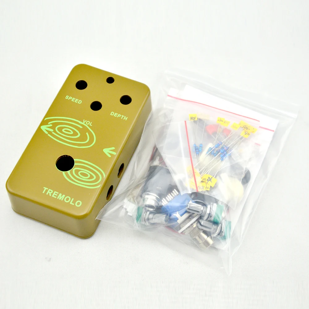 Педаль эффектов Tremolo DIY все комплекты с переключателем 3PDT и Hammond 1590B TR 1 True Bypass
