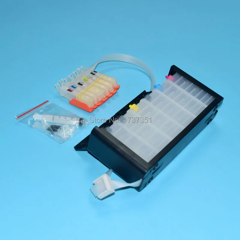 

6 color PGI-170 CLI-171 Bulk ink system with ARC chip show ink level for canon PIXMA mg7710 printer pgi 170 cli 171