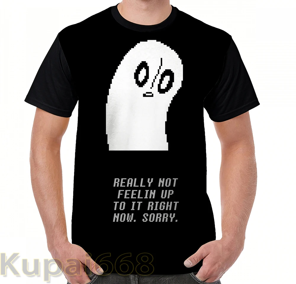 

funny Graphic print t shirt men Tops tees Undertale Napstablook women T-Shirt Short Sleeve Casual tshirts