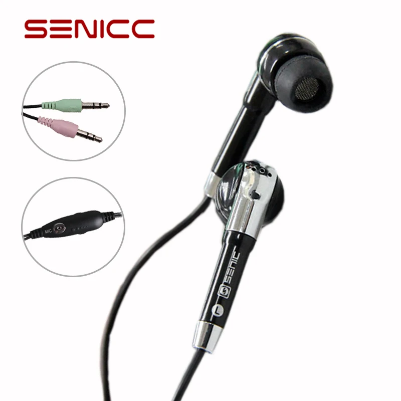 SOMIC SENICC MX-110 стерео наушники-вкладыши с микрофоном с 3 домкрат-сваевыдрегиватель для компьютера MP3 ПК ноутбук Мода