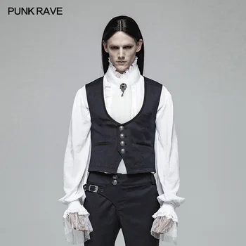 

PUNK RAVE Gentleman Retro Style Gothic Vest Victorian Palace Retro Fashion Men's Vest Evening Party Formal Jacket Waistcoat