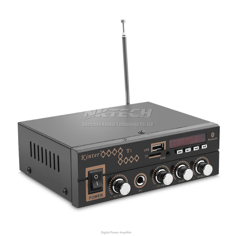 Автомобильный усилитель мощности Kinter T1 цифровой аудиоплеер Bluetooth 2CH 25 Вт RMS Hi Fi