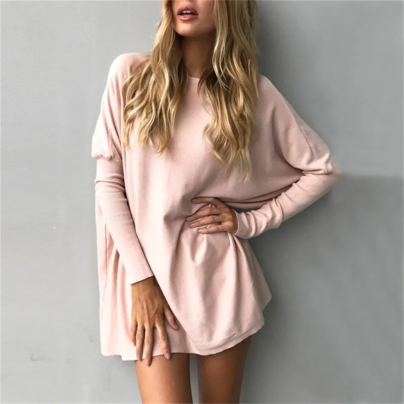 Pull Femme 2019 Осенний Повседневный длинный свитер Женский пуловер с длинными