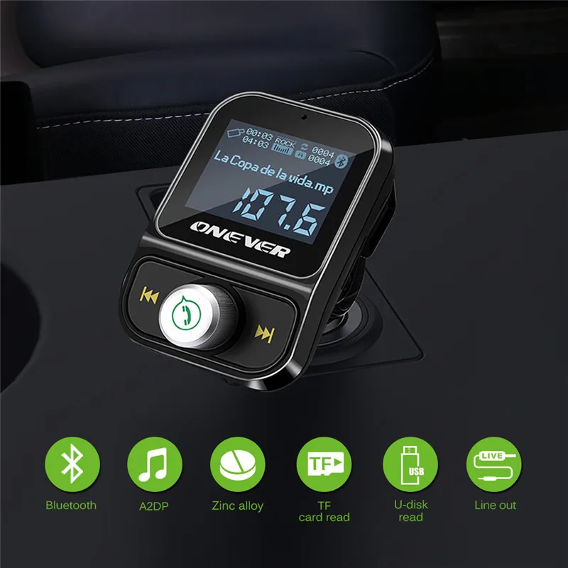 ONEVER USB Car Kit Bluetooth MP3 плееры Зарядное устройство с 3.1a смарт ic громкой связи