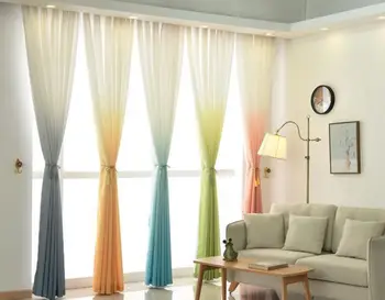 

Gradient Curtains Half-light Curtains Living Room Window Beding Room
