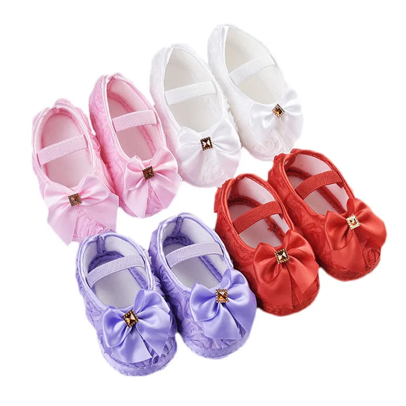 Кружевная детская обувь с бантом для девочек; модная детская обувь для малышей; обувь для новорожденных; сезон лето-весна; обувь для маленьких девочек