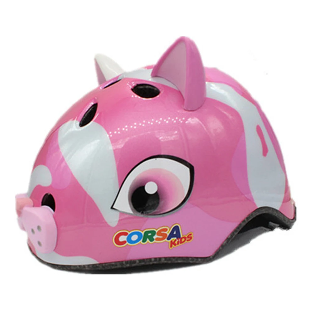Детский шлем с героями мультфильмов, Детские мотоциклетные шлемы, Детский велосипедный шлем, детский головной убор для занятий спортом, катания на коньках, 9 стилей - Цвет: S-216-Pink