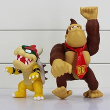 2 шт./компл. аниме Купа цифры Super Mario Bros Купа Боузер Donkey Kong ПВХ Рисунок игрушки модель куклы 10/15 см