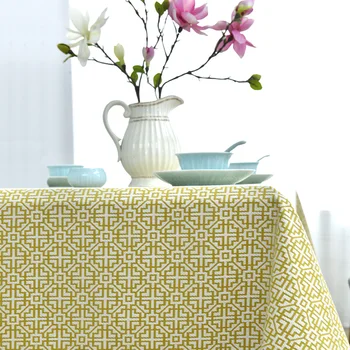 

Chinese-style embossed table cloth restaurant living room is rectangular coffee table round table table cloth