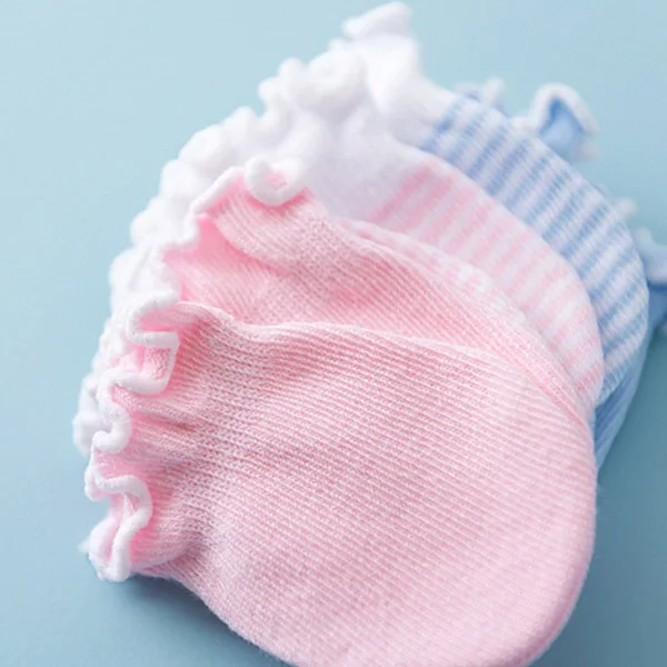 4 пары детских носков для новорожденных, дышащие эластичные перчатки с защитой от царапин, NSV775