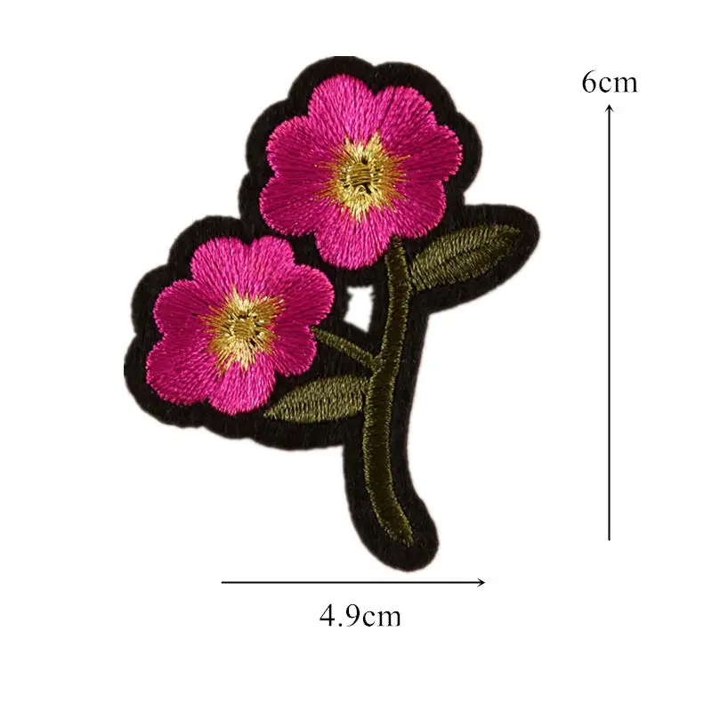 10 шт. смешанные цветы лепестки роз вышитые патчи термоклейкий значок для заклепки для джинсов шляпа аппликации DIY ручной работы украшения