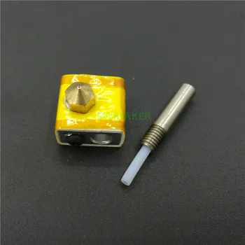 

SWMAKER CTC/Flashforge 3D printer spare parts/accessories hotend kit PTFE inside nozzle+heater block+heat break/barriel+insulati