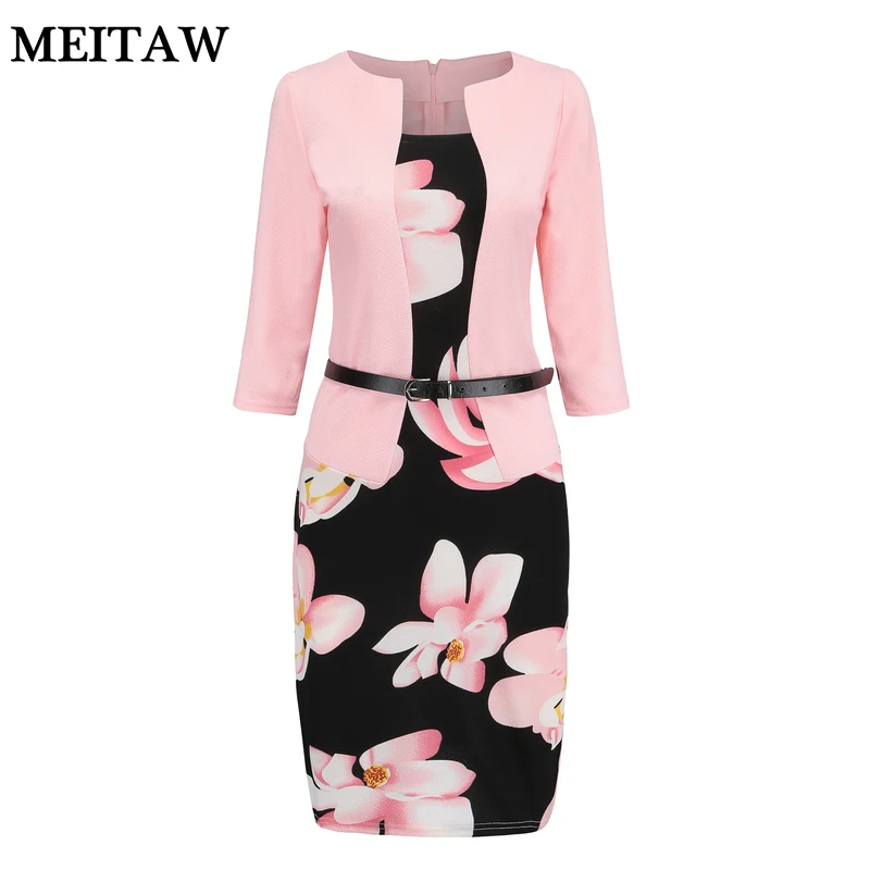 

Autumn Women Two Piece Set Skirt Set Top 2019 Casual Long Sleeve Floral Print Retro Skirts Elegant Office Formal Set