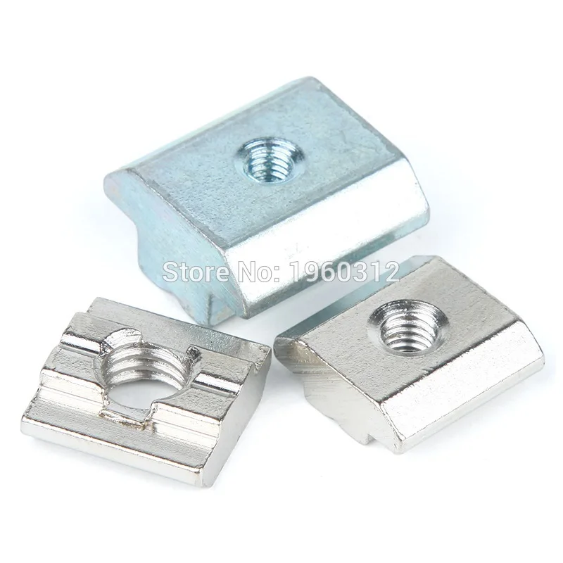 

50PCS 10PCS 5PCS T Sliding Nut Zinc or Nickel-Plated Carbon Steel M3/M4/M5/M6/M8 Fastern Nut for 2020/3030/4040 Aluminum Profile