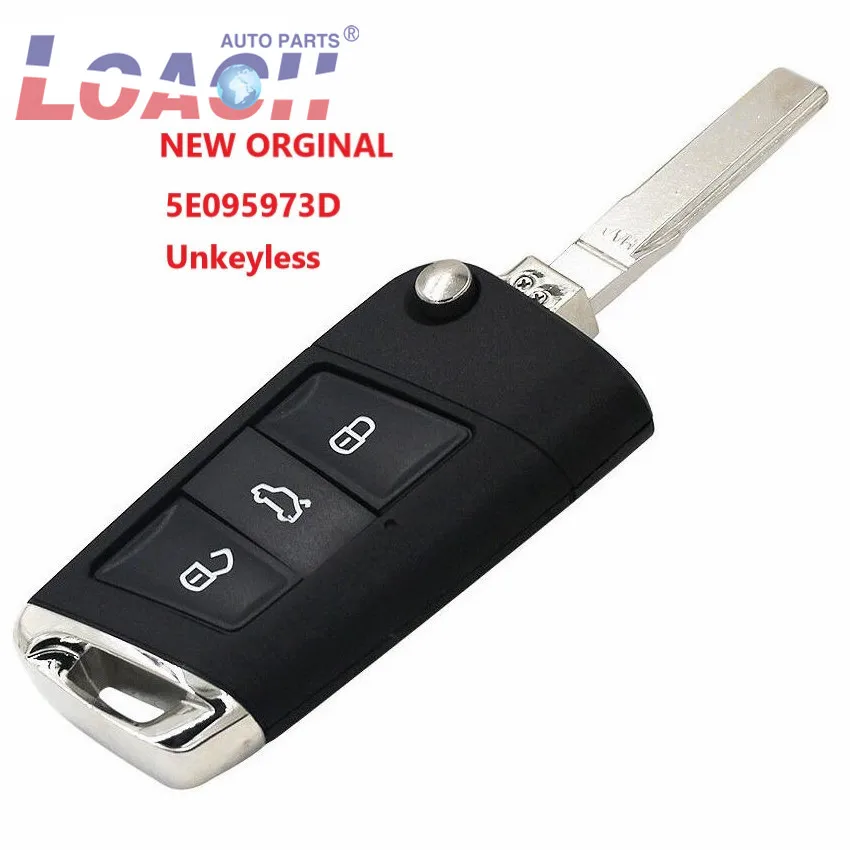 5E095973D OEM умный дистанционный ключ для Volkswagen VW 434MHZ ID48 чип с необработанным лезвием оригинальная