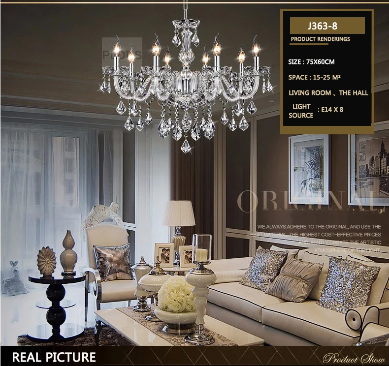 DX Clear Crystal LED Chandelier (3)