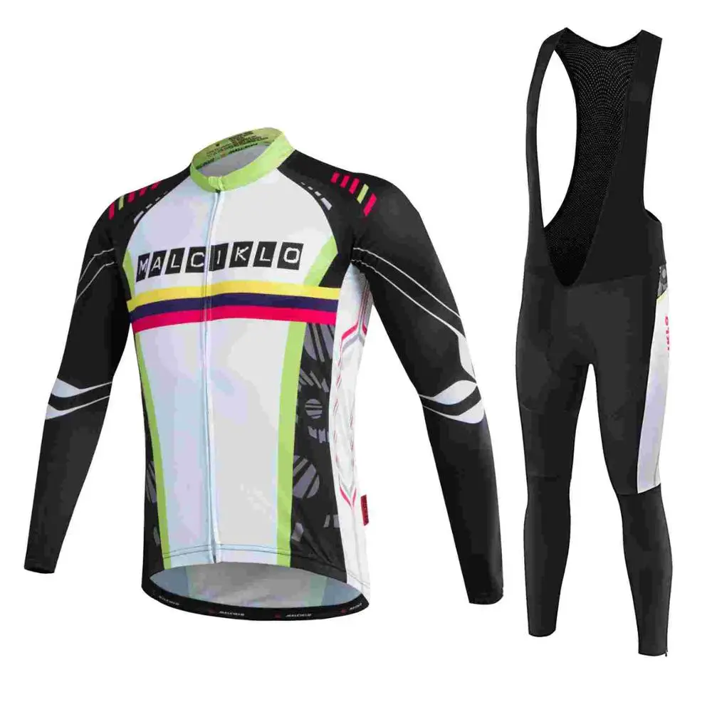 set MALCIKLO roupa триатлонная команда Зимняя Теплая Флисовая велосипедная одежда/Ropa Ciclismo велосипедная одежда/Mtb гоночный спортивный костюм - Цвет: set