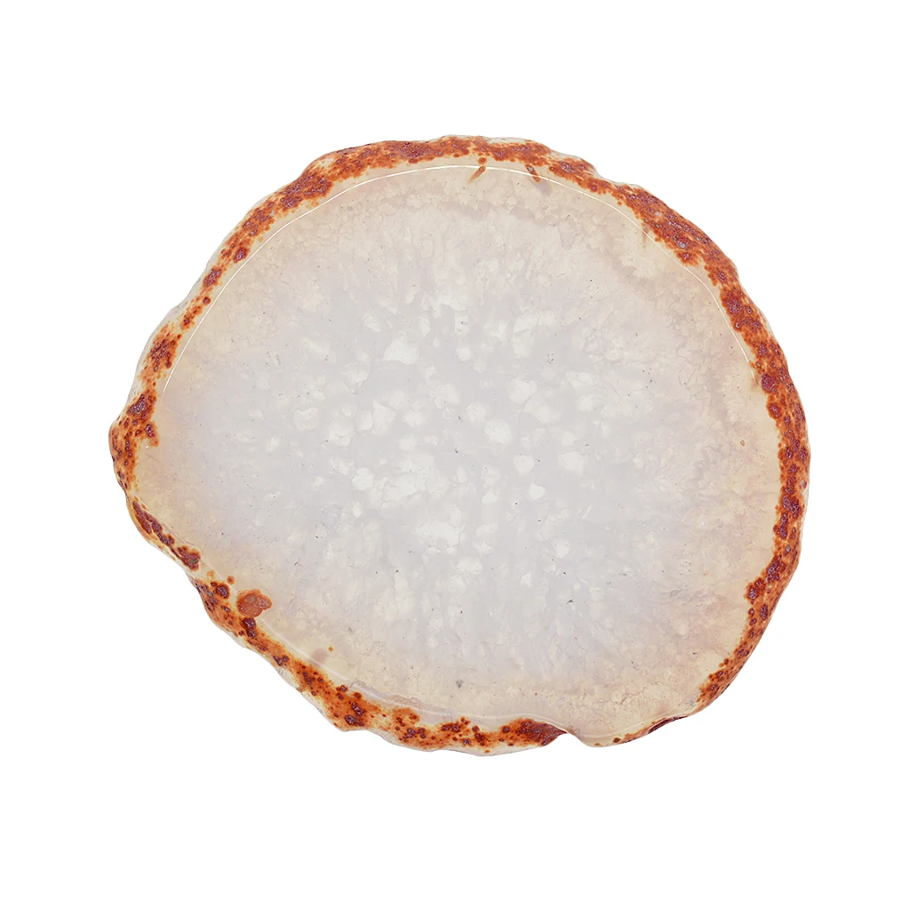 3Pcs Natural Agate Slices Irregular Round /Oval Crystal Quartz Stone Pendant Charms DIY Supply Home Decorations Group 6#