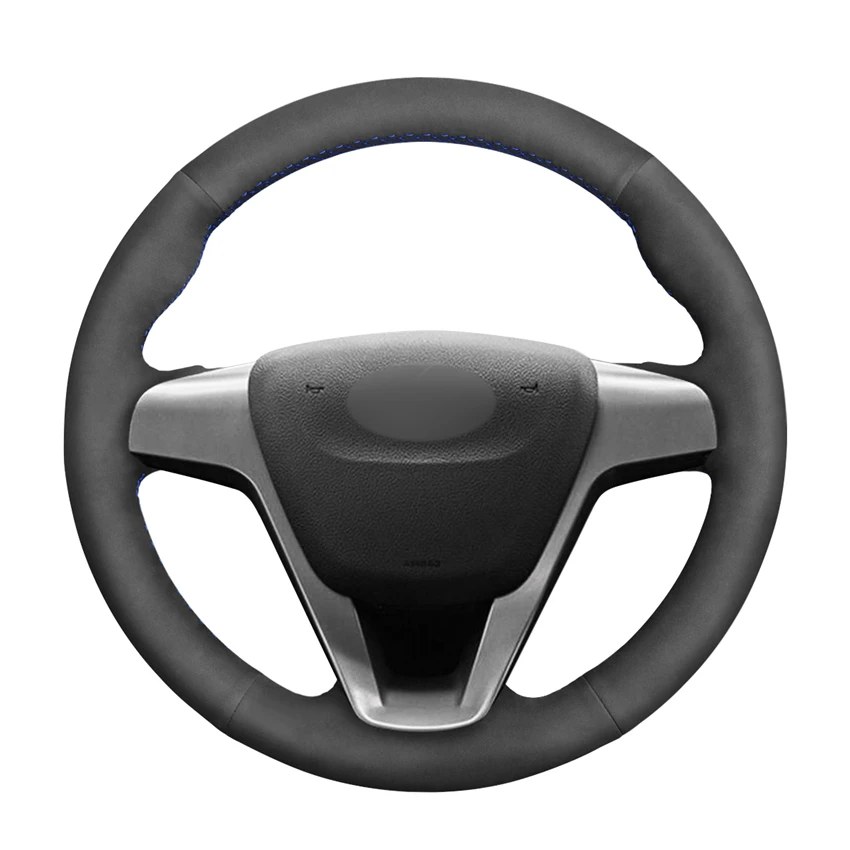 

Hand-stitched DIY Black Suede Leather Car Steering Wheel Cover for Lada Vesta 2015 2016 2017 Accessories