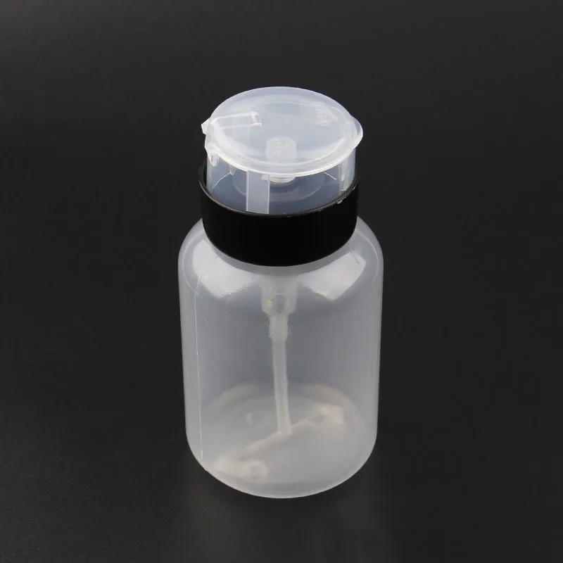  1Pc 200ml Professional Nail Art Tool Nail Polish Remover Bottle With Black Lockable Plastic Cap Nai