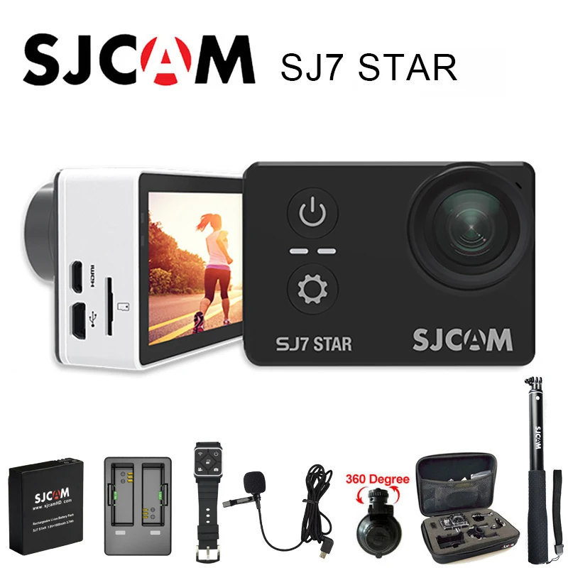 100% Оригинальные SJCAM SJ7 звезды спорта Действие Камера Wi Fi 4 К 2 ''Сенсорный экран