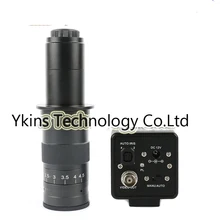 800TVL 1/3 CCD BNC цветной видео цифровой промышленный микроскоп камера Авто Ирис+ 130X 180X 300X C-Mount объектив для SMD BGA PCB