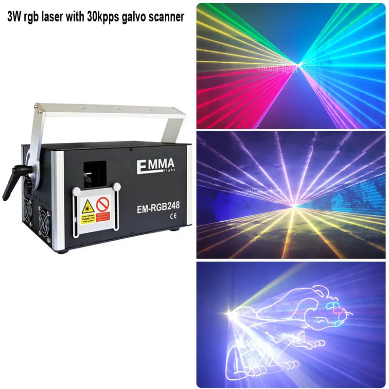 Pro 1,5 W/1500 mW RGB Лазерное освещение DMX512 ILDA с программа ISHOW in sd card - Цвет: 3w rgb laser 30K