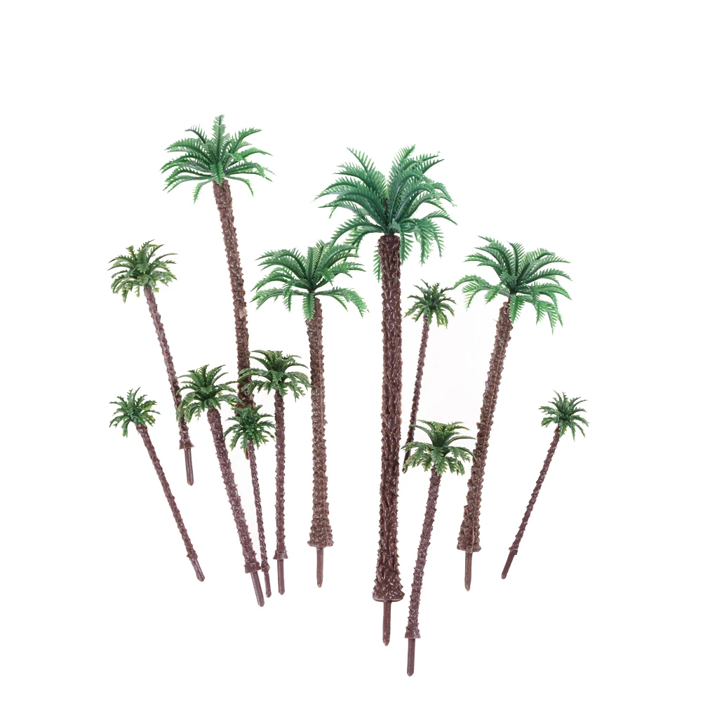 New Hot 10pcs Mini Green Scenery Landscape Model Coconut 10pcs Mini Green Scenery Landscape