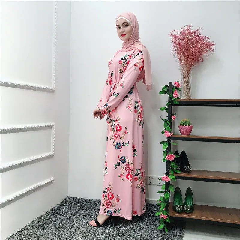 Бандажное мусульманское платье для женщин хиджаб Абая Турция марокканский черный белый розовый синий Дубай Бангладеш кафтан турецкая исламская одежда
