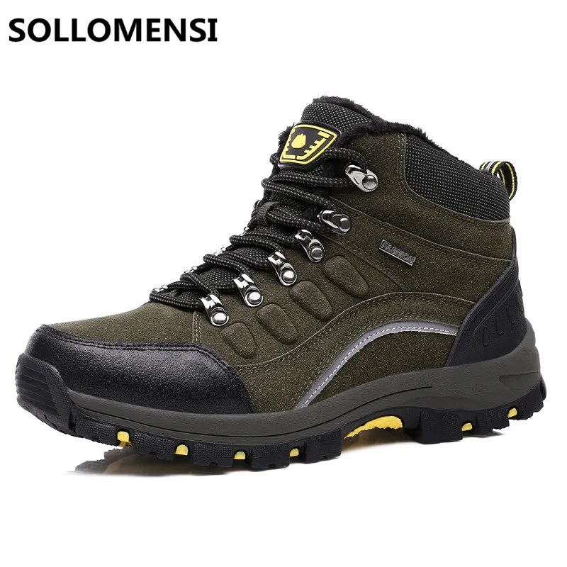 

Hiking shoes women outdoor sneakers climbing boots PU Leather mountain sport men trekking tourism shoes botas waterproof