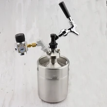 2L 64 унции мини бочонок под давлением Ворчун для ремесла диспенсер системы CO2 Разливного Пива Кран с идеальным регулятором
