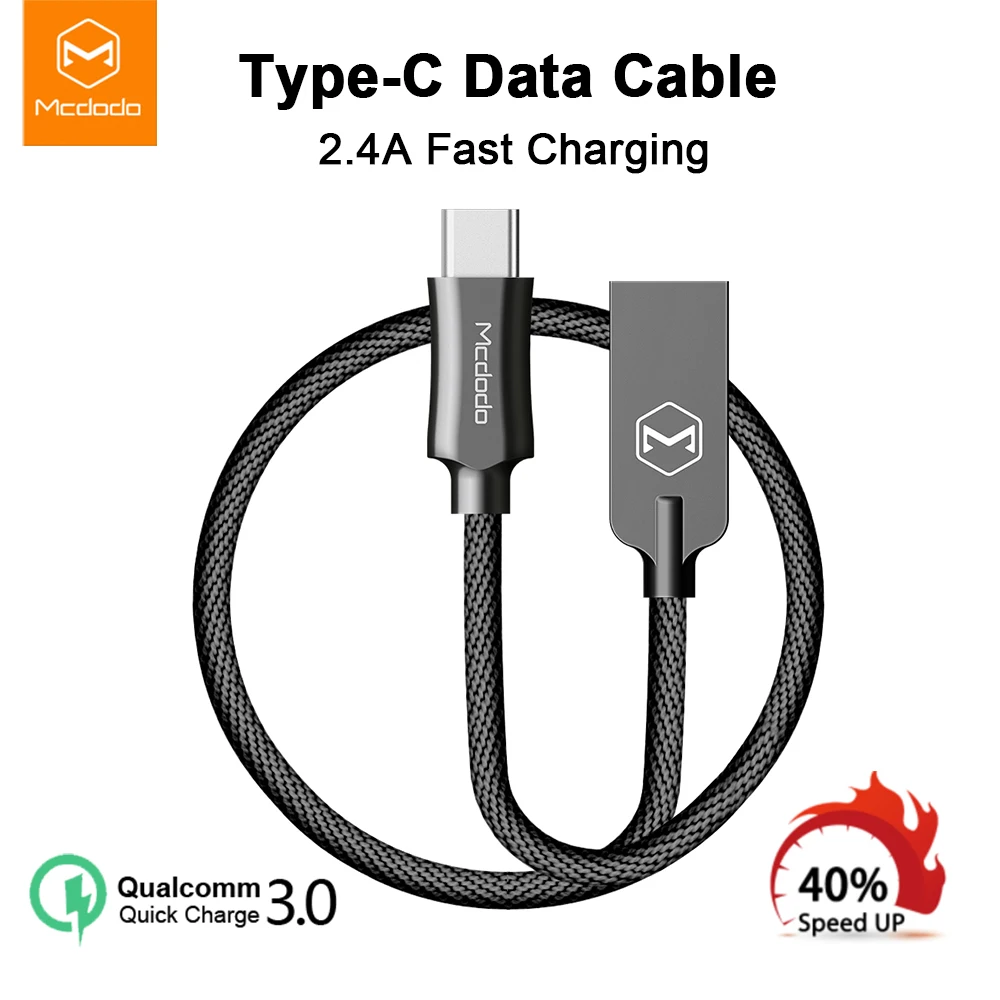 Mcdodo USB Type C 2A Cable for Oneplus Huawei Mate 20 Pro USB Cable QC 3.0 USB C Fast Charging