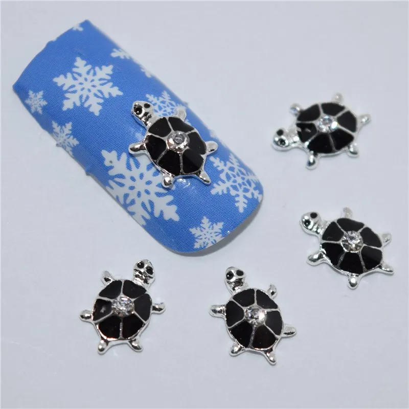 

10psc New black tortoise 3D Nail Art Decorations,Alloy Nail Charms,Nails Rhinestones Nail Supplies #465