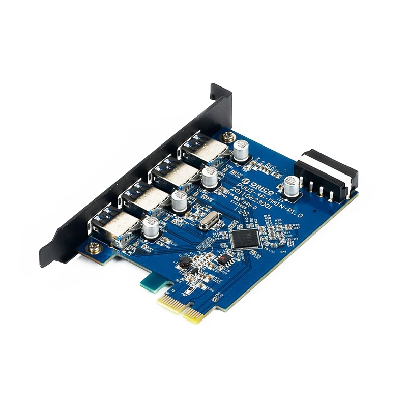 Orico Pvu3-4P-V1 4 порта Usb 3,0 Pci-E карта расширения адаптер карта экспресс карта Usb 3,0 для Windows Vista ПК ноутбук компьютер
