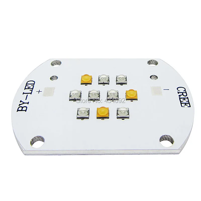 50 Вт Cree ХТЕ XT E Royal Blue 450NM (7 ШТ.) + теплый Белый 3000K (3 светодиодный Излучатель Света DC30