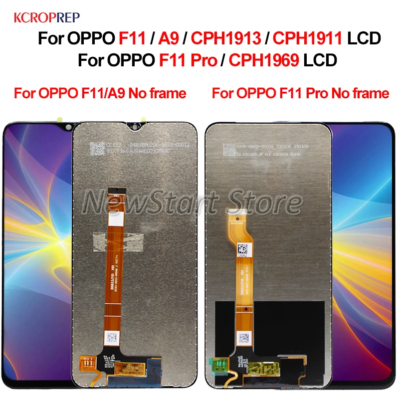 

For OPPO F11 A9 CPH1913 CPH1911 LCD For OPPO F11 Pro CPH1969 lcd Display Touch Screen Digitizer Assembly 6.53" Replacement